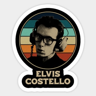 retro elvis costello Sticker